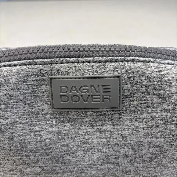 Dagne Dover Hunter Small Neoprene Toiletry Bag Heathered Grey Gray Travel EUC - Picture 2 of 5
